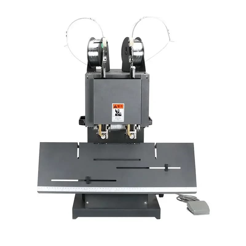 OBMZD-2 Wire  Electric Double Head Binding Machine Foot Pedal Two Head Stapler Binding Machine Flat Nails Riding Nails Double