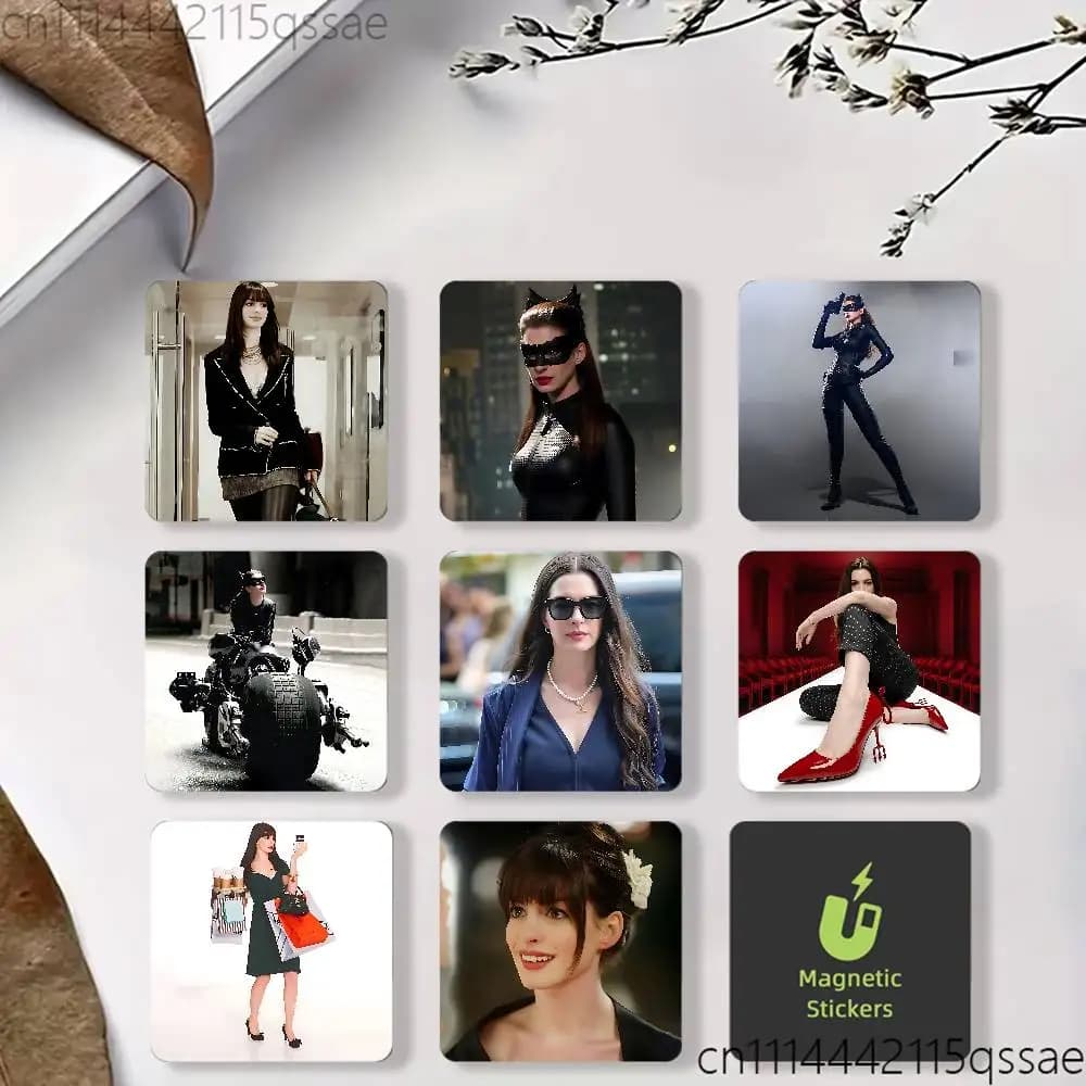A-Anne H-Hathaway Refrigerator Magnet Creative Kitchen Home Decoration Soft Magnetic Decor Festival Gifts Multi Scene Use