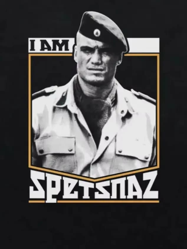 I AM SPETSNAZ COOL SOLDIER MENS T-SHIRT  Premium Cotton Short Sleeve O-Neck Mens T Shirt