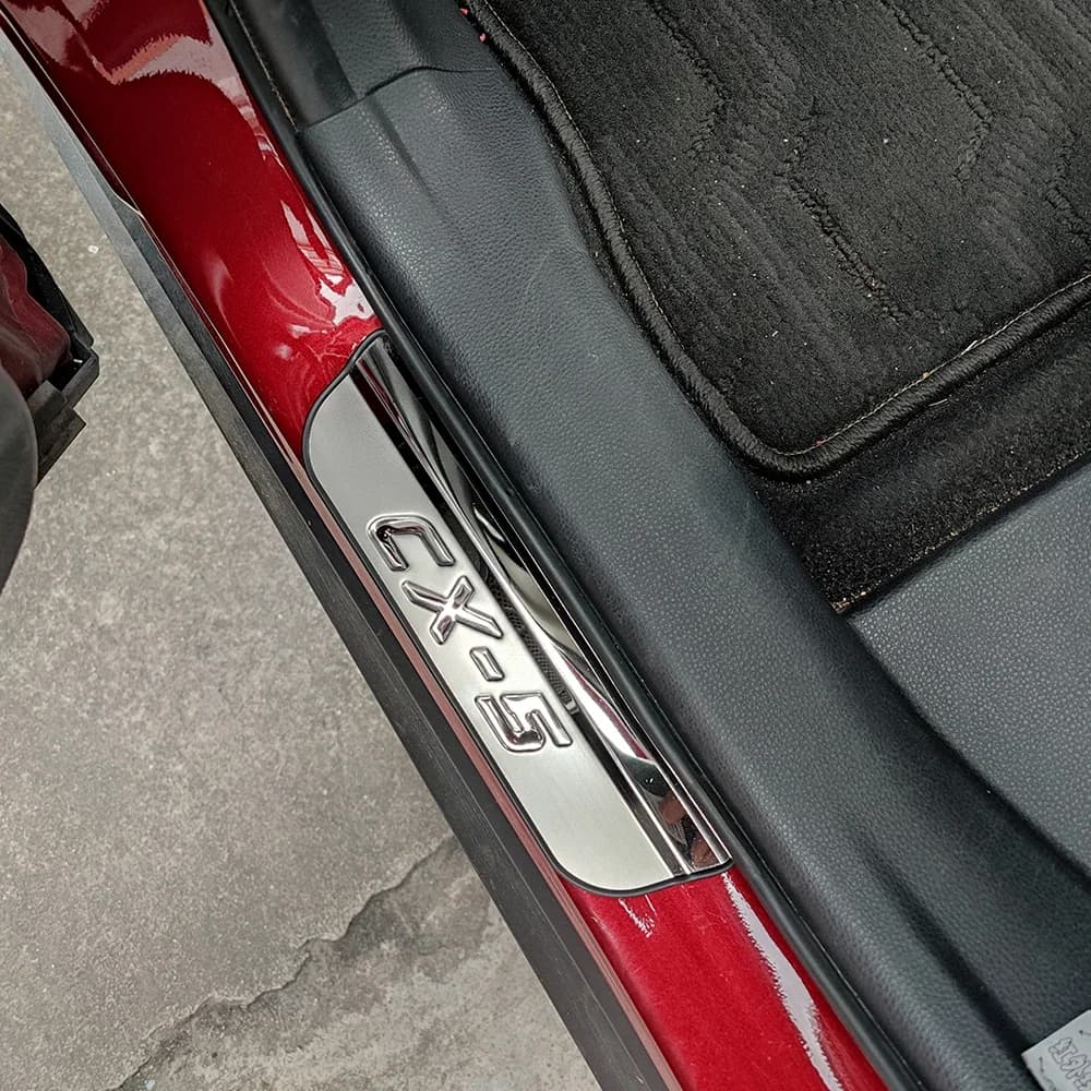 For Mazda CX5 2023 Protector Scuff Plate Guards Car Stainless Door Sill Threshold Pedal Cover Trim Interior Accessories 2024