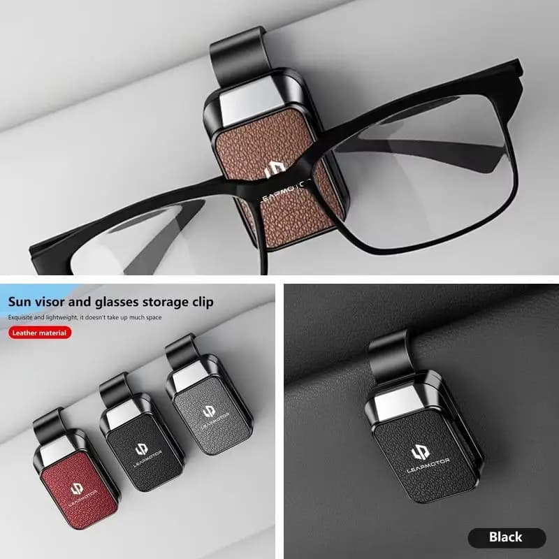Leather Sun Visor Glasses Holder Clip For Leapmotor C11 C10 C16 B10 C01 B01 Car Eyewear Storage Case Interior Accessory