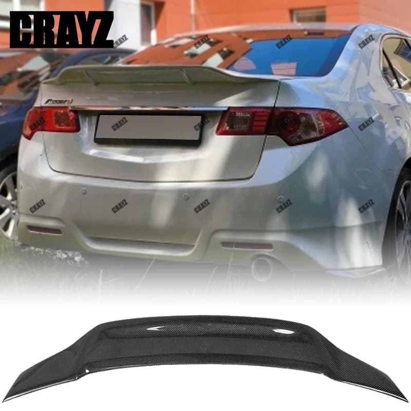 For Honda Spirior/Acura Tsx Spoiler 2009 2010 2011 2012 2013 High Quality FRP/Carbon Fibre Car Rear Trunk Cover Wings Spoiler