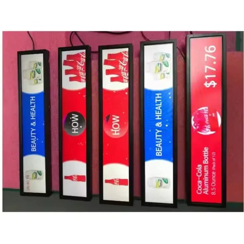 28.6 Inch Digital Signage Stretched Bar LCD Display 350cd Brightness 1080p Resolution with Text And Image Function