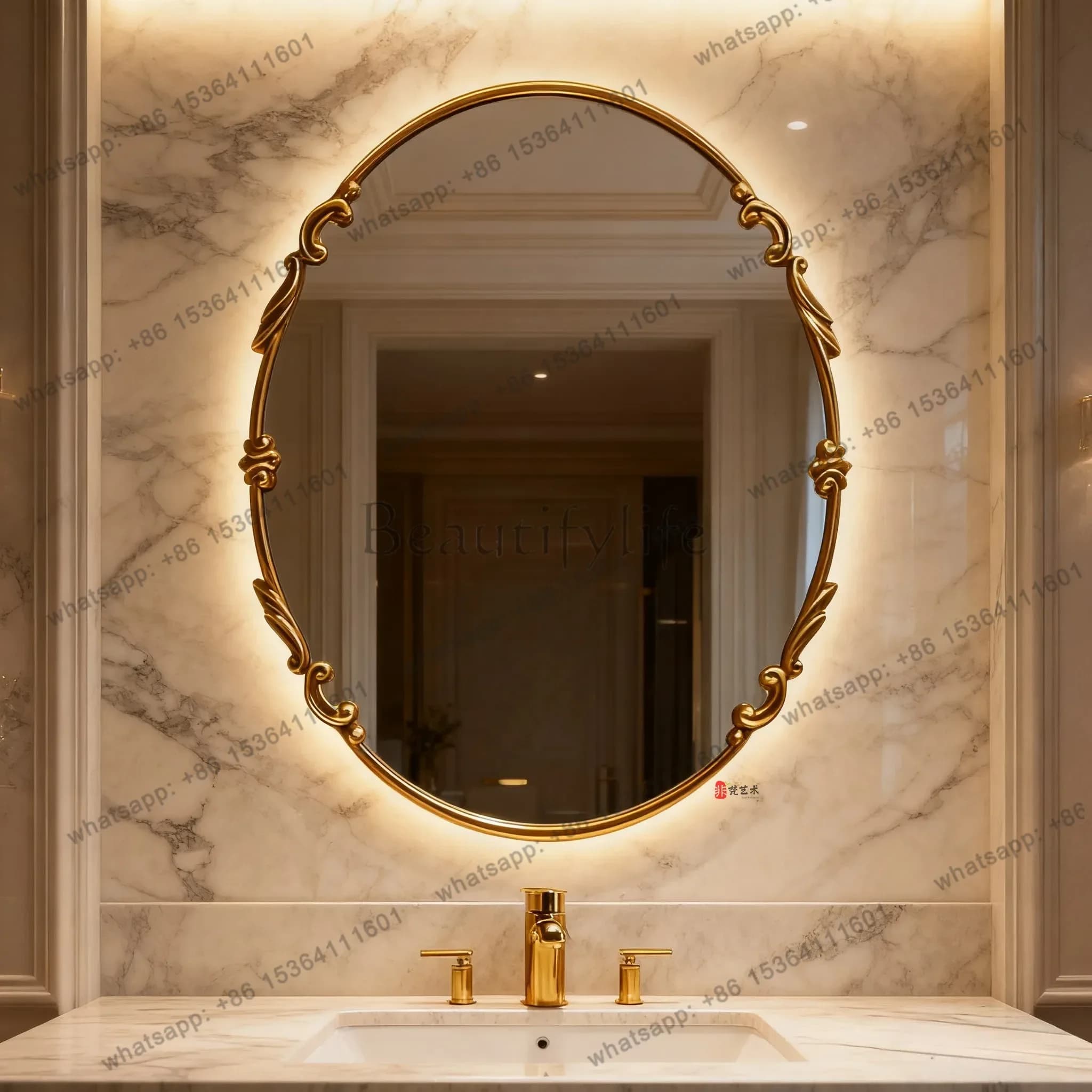 ld Dressing Table Korean Style Mirror  Hanging Modern Makeup Hanging Mirror Barber Funky Spiegels Home Products