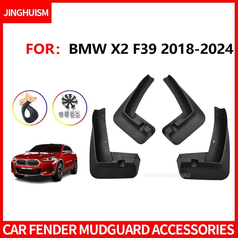 Vehicle Mud Flaps Auto Accessories Mudguards Exterior Splash Guards for BMW X2 F39 2018-2024 Tire Mud and Dirt for Protection