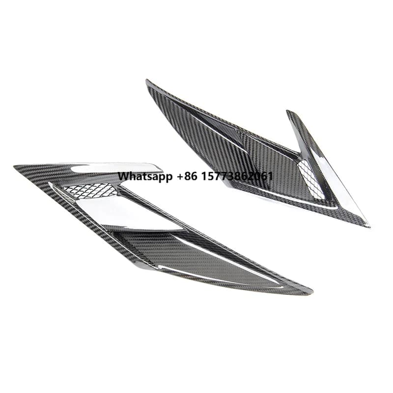 High Quality PT Style Dry Carbon Fiber Car Parts Front Bumper Vent for  F8 Carbon Vent