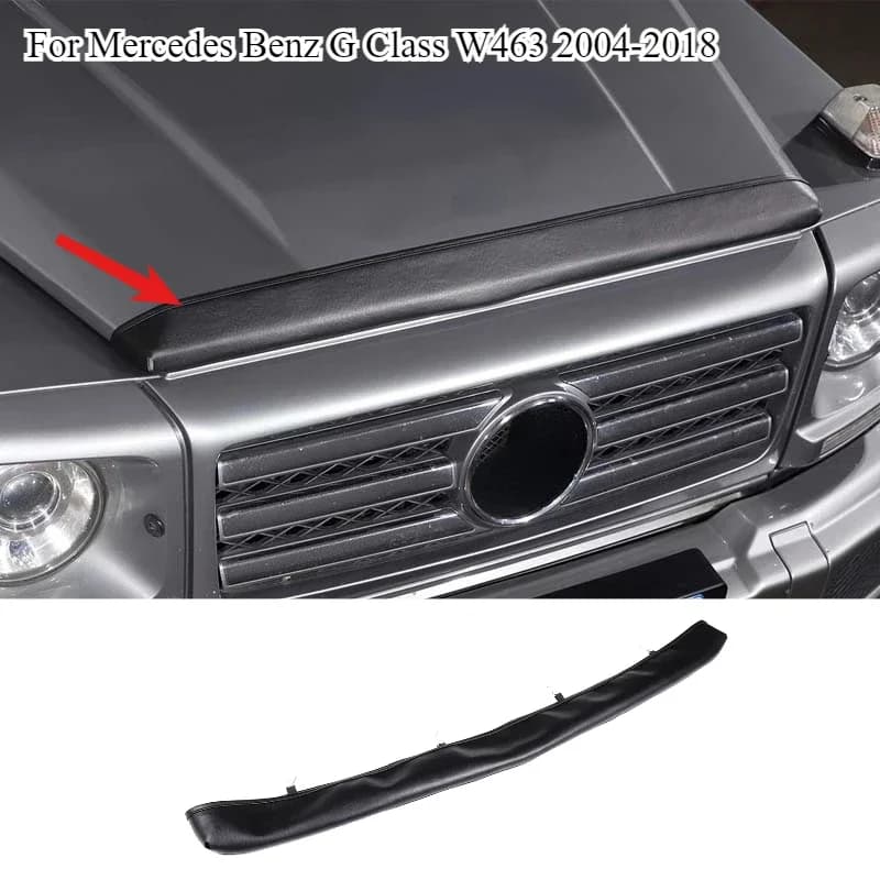 For Mercedes Benz G Class W463 04-18 Car Bra Leather Hood Cover Sand Block Stone Deflector Hood Protection Set Car Accessories