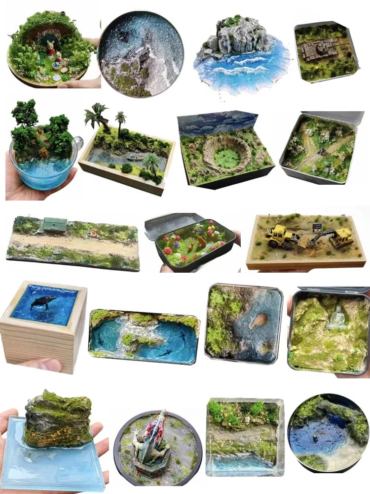 Miniature Platform Model Miniature Island Model Scene Miniature Forest Landscape Home Decoration Fairy Garden Miniatures