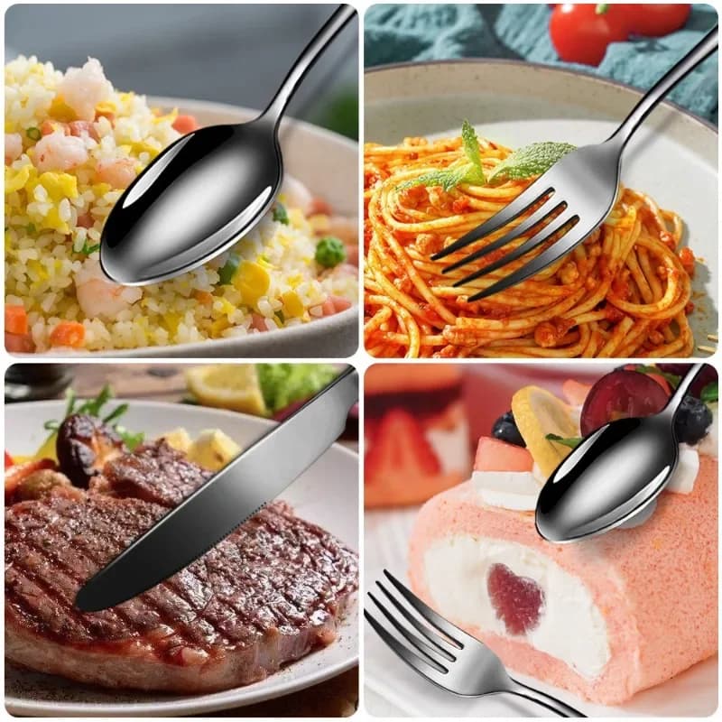 Stainless steel tableware set 24-piece set Western food steak , fork and spoon gift box set