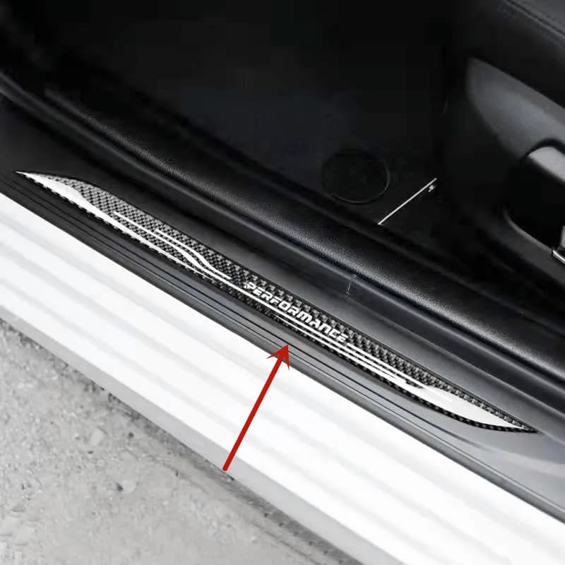 Carbon Fiber Car Door Sill Cover Trim Strips For BMW 3 5 E90 F30 F35 F34 3GT E60 F10 F18 X1 X3 X4 X5 X6 E84 F48 Car Accessories