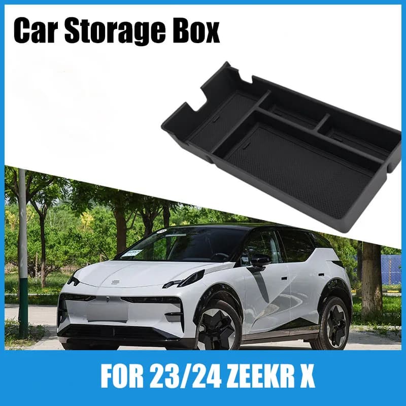 Suitable for 23/24 ZEEKR X rear armrest box storage box storage box car accessories