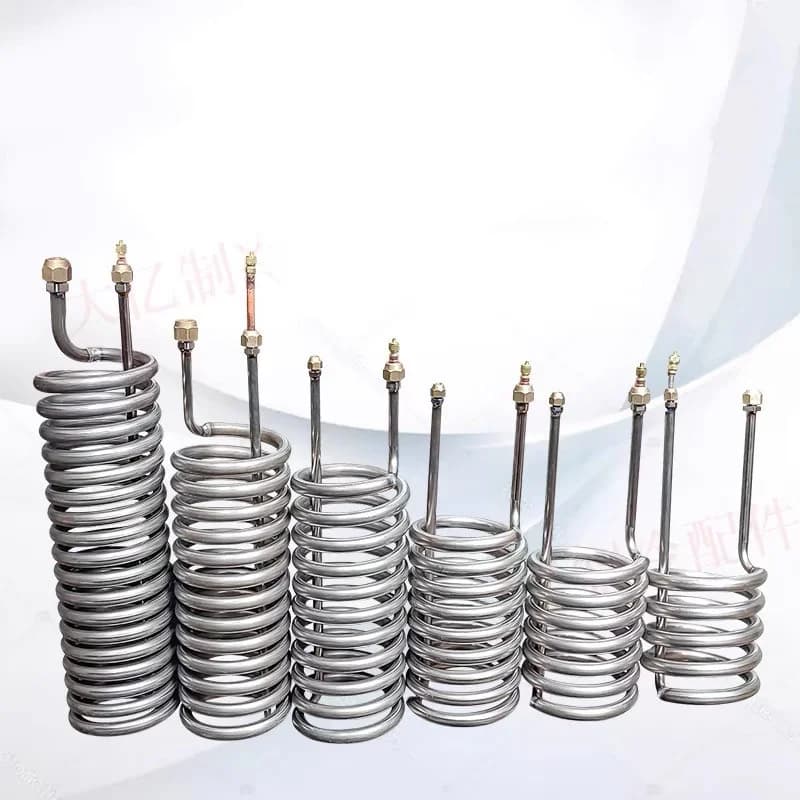 1pc Titanium Tube Evaporator, Straight Titanium Tube Heat Exchanger. 1-5HP Chiller Seafood Fresh Water Fish Tank Heat Exchanger.
