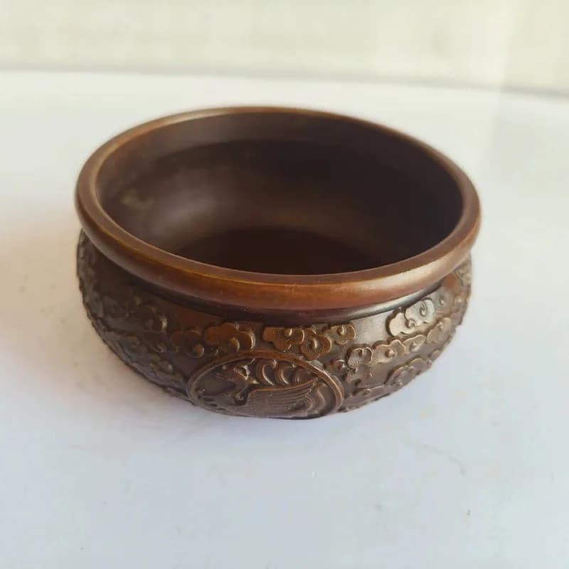 Copper , Xuan De style , household for offerings, vintage tea ceremony incense burner