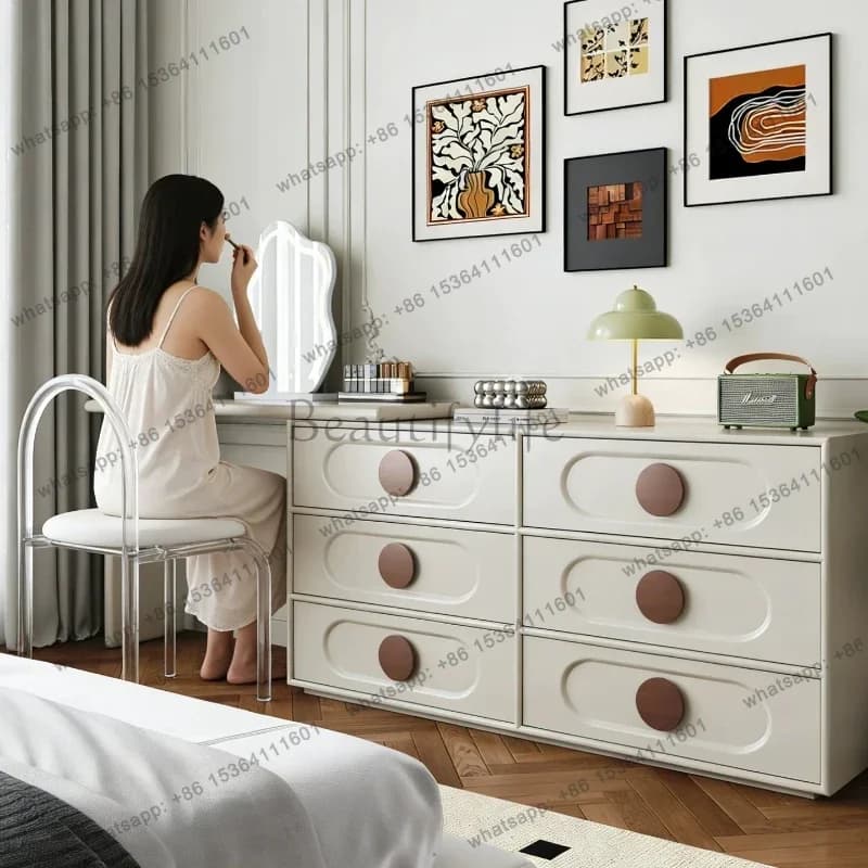FG Modern Drawers Vanity Table Comfortable Organizer Cosmetics Beauty Dressing Table Bedroom Storage Vestidores Home Furniture