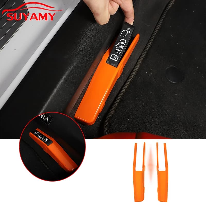 For Corvette C8 Stingray Z51 Z06 2020-2026 ABS Orange Door Mechanical Switch Button Trim Frame Cover Auto Accessories