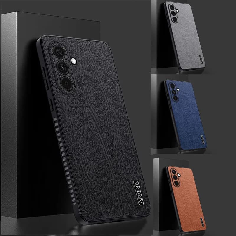 Luxury Leather Case For Samsung A27 Back Cover Wood Texture Full Protection Cover Hard Case For Samsung Galaxy A27 A 27