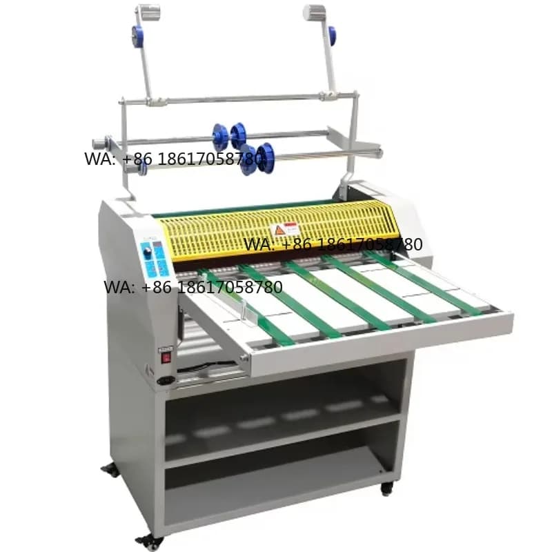 SMFM650A Cheap and Easy to Operate A1 Plus Size Double Sided Digital Manual Lamination Machine With Auto Winding Function