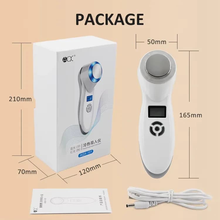 Face Massage Introducer Hot and Cold Beauty Instrument Phot-on Rejuvenation Beauty Instrument Charging Ice Hammer