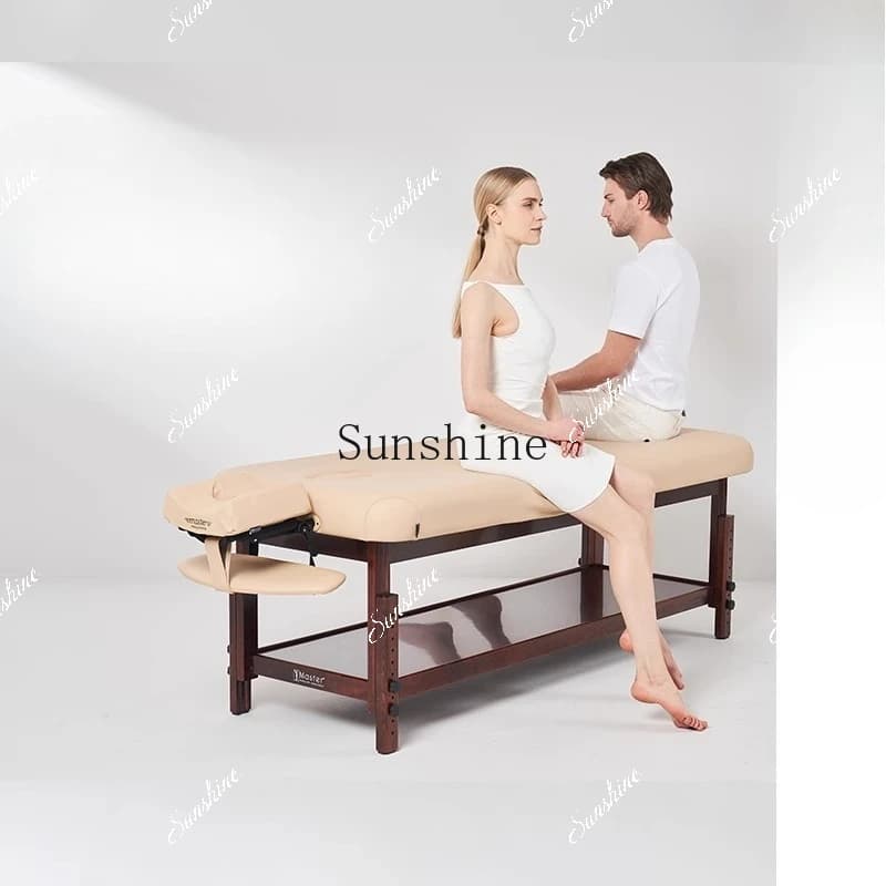 Beauty bed Fixed massage physiotherapy beauty salon special solid wood boning bed FT