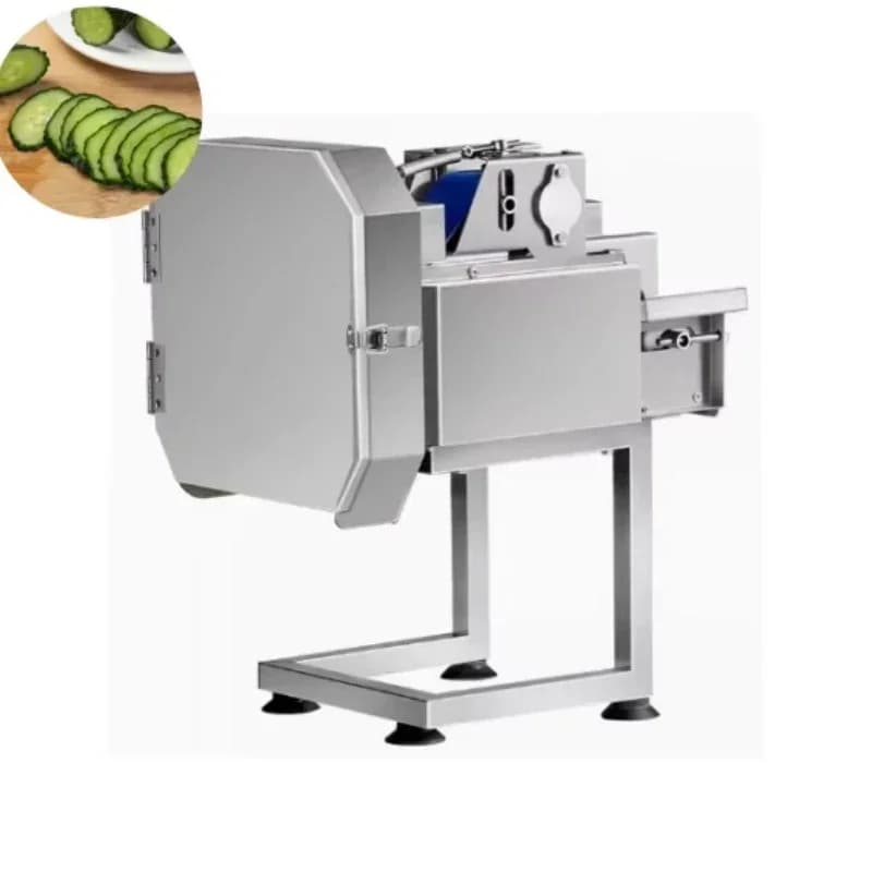 Automatic industrial stainless steel vegetable shredder, heavy-duty 220V food processing equipment with high productivity