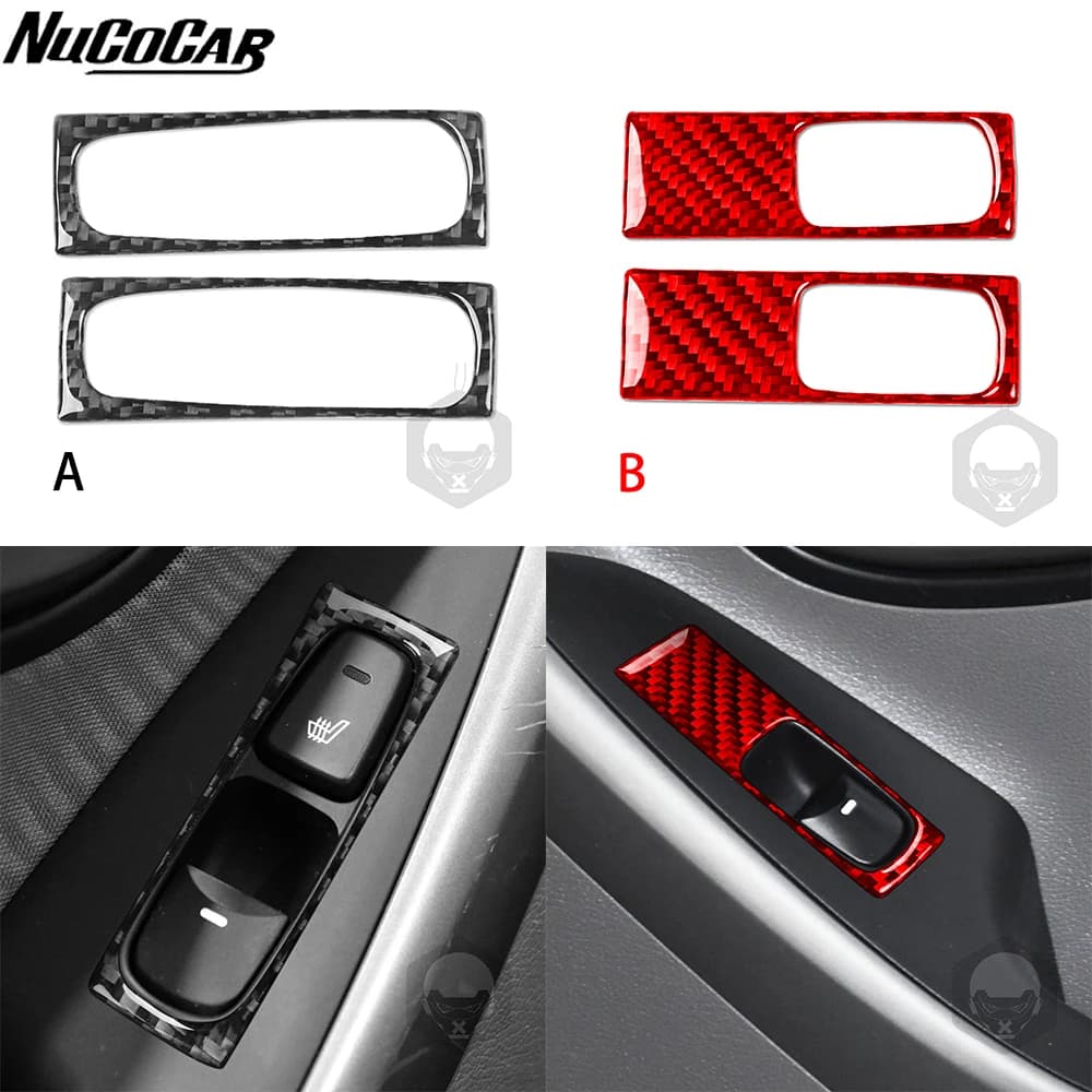 For Hyundai Elantra 2011-2016 Carbon Fiber Rear door window lift button panel frame Car Accessories Interior Decorative Stickers