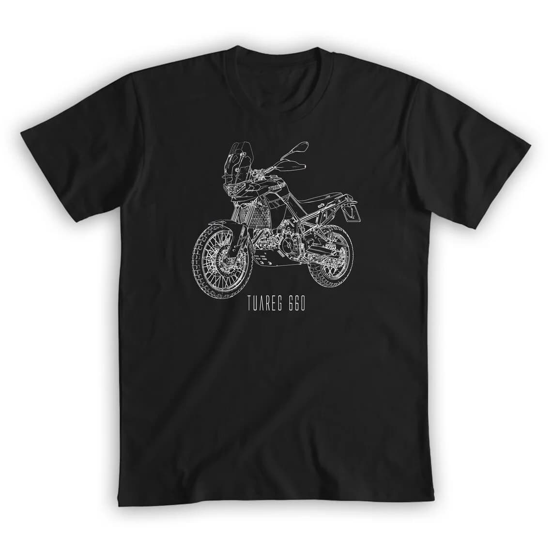 Tuareg 660 Motorcycle T-Shirt Graphic Summer Short Sleeves 100% Cotton Cool Tee S-3XL