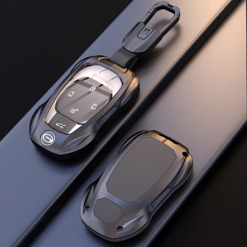 Premium Zinc Alloy Key Cover Case for Trumpchi GS4 Plus/Shadow Leopard/GA6/Aion/M8/M6/GS5 (2021) - Protective Key Fob Shell