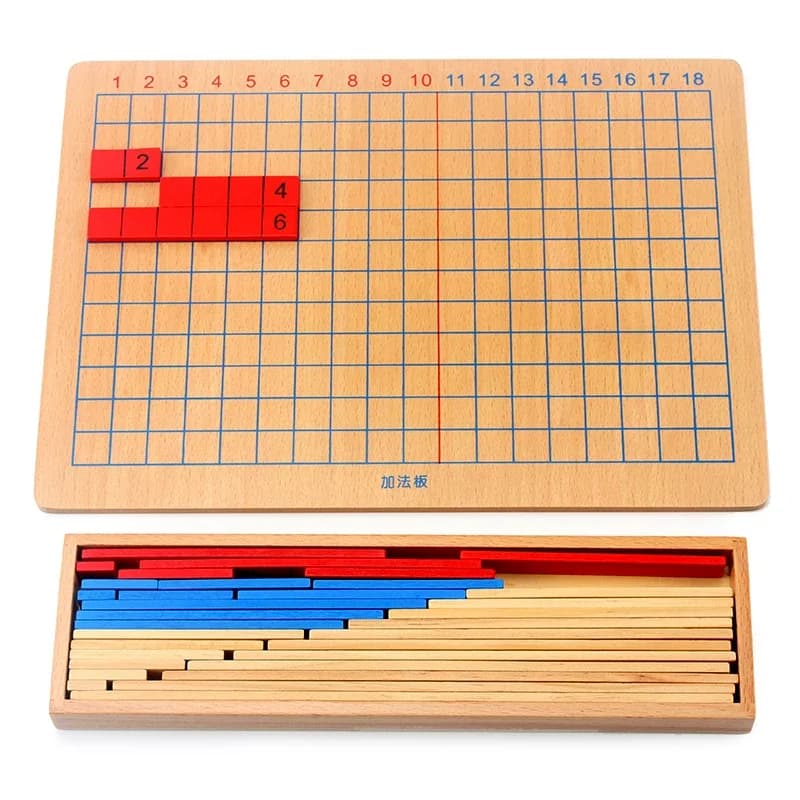 Free Shipping Montessori Addition Subtraction Strip Board Math Toys for Early Childhood Educational Preschool Kids Math Toys