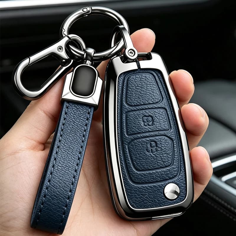 Car Key Case Cover for Ford Fiesta Ranger C-Max S-Max Focus 3 4 Galaxy Mondeo Transit Tourneo Custom MK4 Alloy Protection Shell