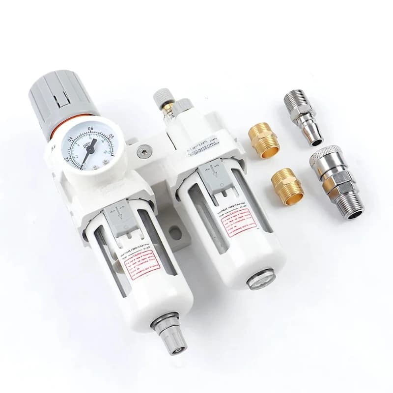 ' Air Compressor, Oil Water Separator Air Filter Regulator Pressure Reducing Valve Semi-automatic Drainage Rugged