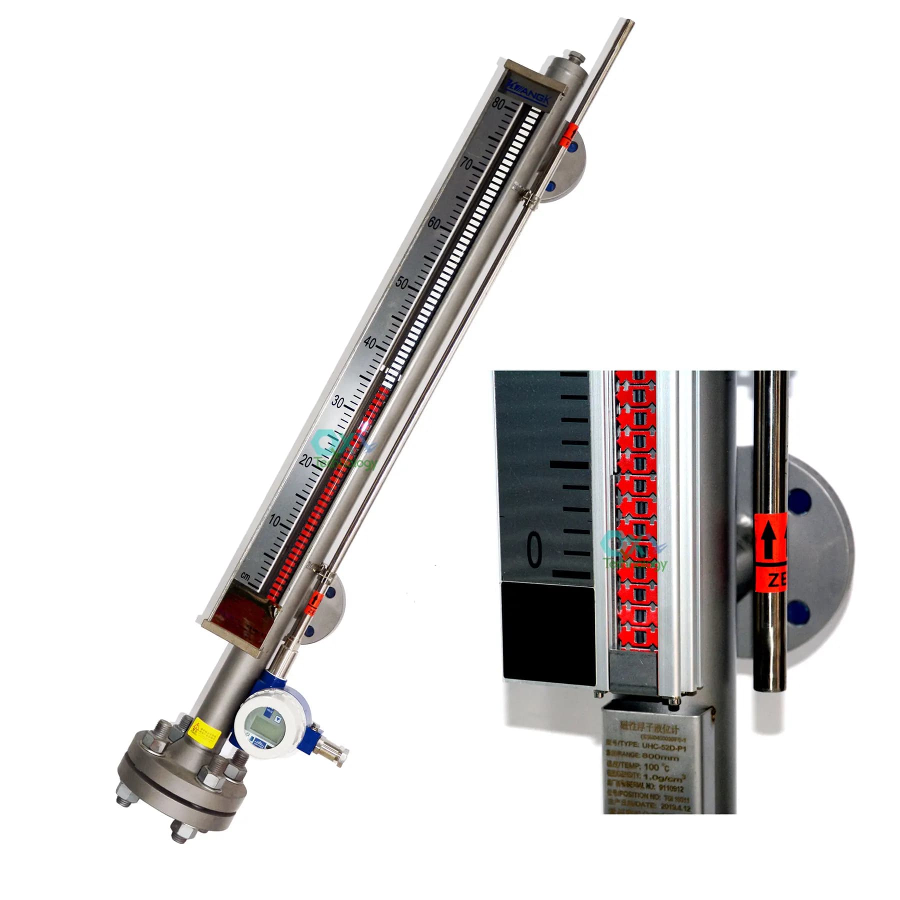 Magnetics Liquid Level Gauge tank Depth Sensor Transmitter Gauge Meter Indicator Float Type Measurement
