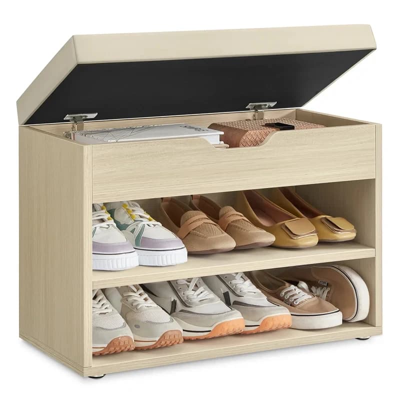 high quality Solid wood core changing stool at can be seated and stored in entrance of shoe cinet