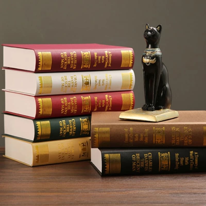 for Creative European Style Retro Faux Book Vintage Antique Imitation Notebook Model for Club Hotel Living Room Deco