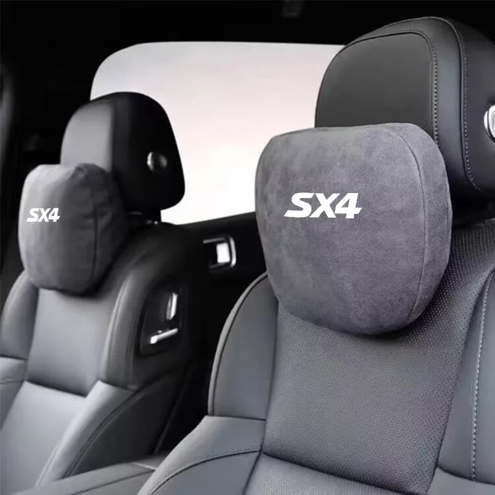 1Pcs Car Neck Pillow Car Seat Headrest Pillow Auto Memory Cotton Protector for  Suzuki SX4 Accesorios Decoration