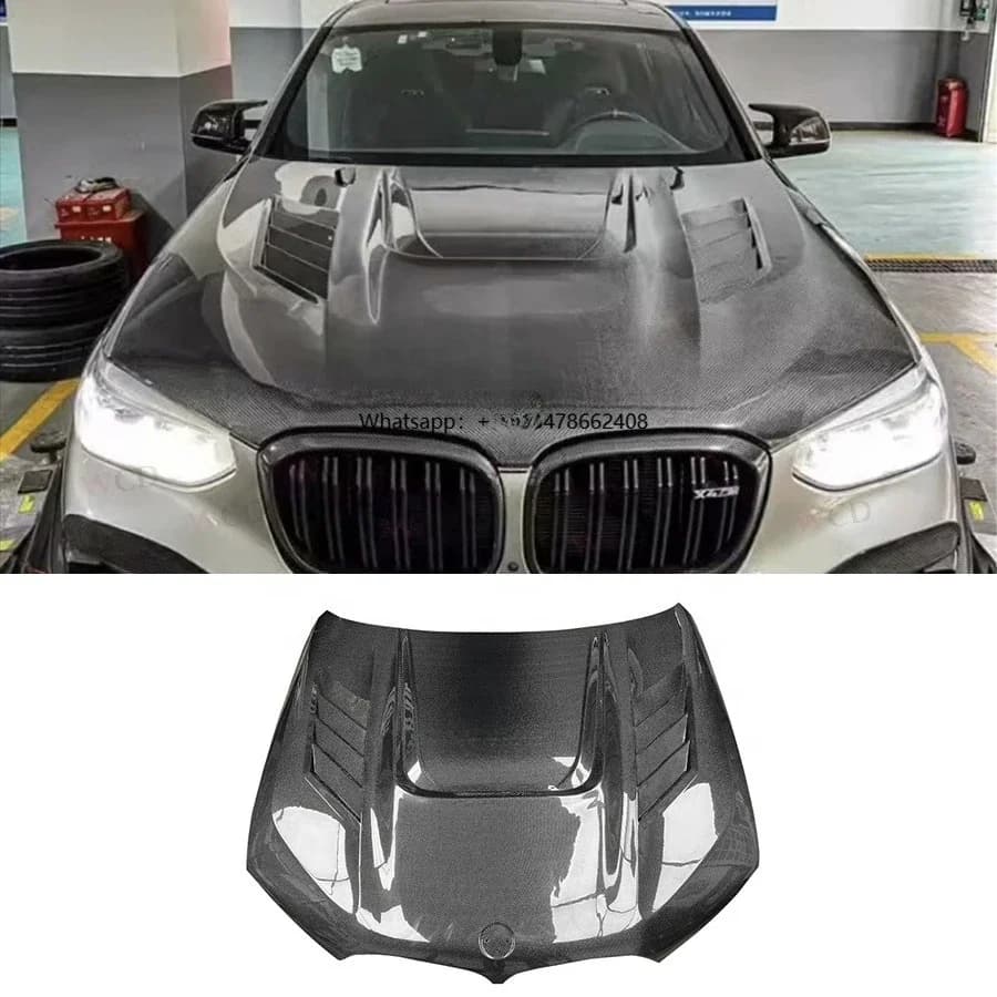 High Quality Carbon Fiber Front Engine Hood for X4M X3M F97 F98 2020+ Hood Bonnet Cover