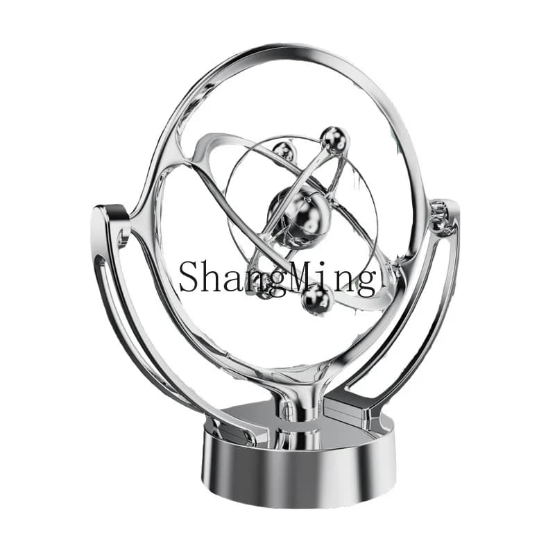 ZD new earth perpetual motion meter, desktop model rotating magnetic rocker astrometer decoration