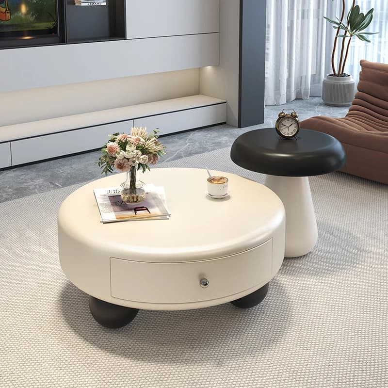 Rustic Drawer Coffee Table White Designer Unique Design Luxury Coffee Table Modern Space Saving Mesa Centro Furniture For Home