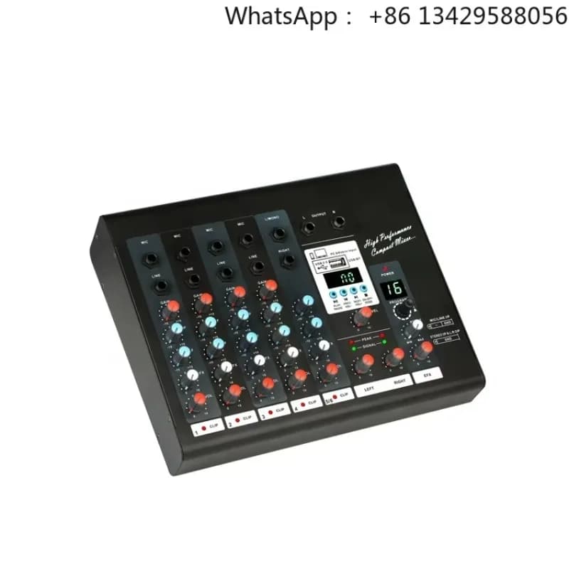 RIY-06U 6 Channel Mixer Console Professional Stereo Sound Mixer