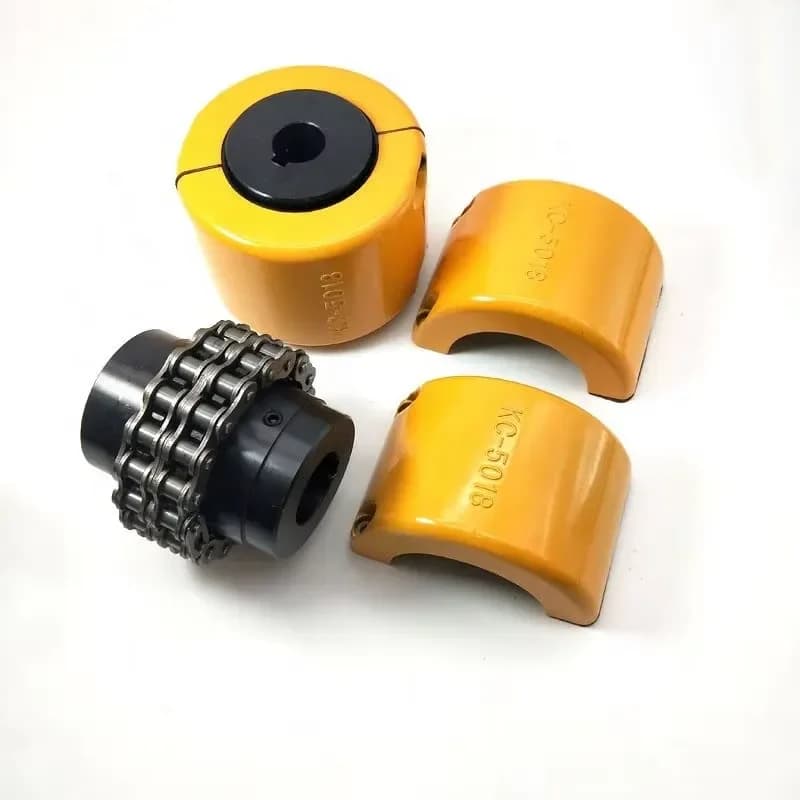 KC-6022 Flexible Steel Roller Chain Coupling with Steel Outer Case Shaft OEM Customizable