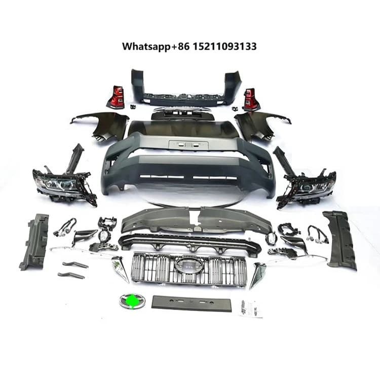 Exterior Upgrade Kit Body Kit Include pp Abs Rear and Front Bumper Grille Year 2010-2017 Upgrade to 2018 for o Fj150