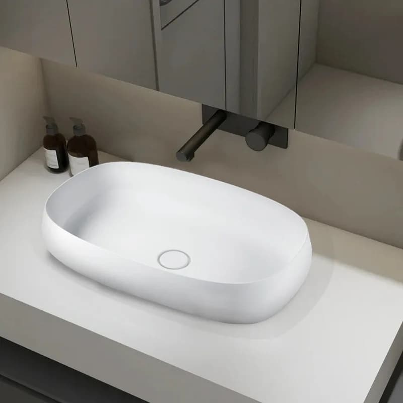 XL Household Washbasin Countertop Basin Hotel Homestay Creative Art Washstand Handwashing Basin