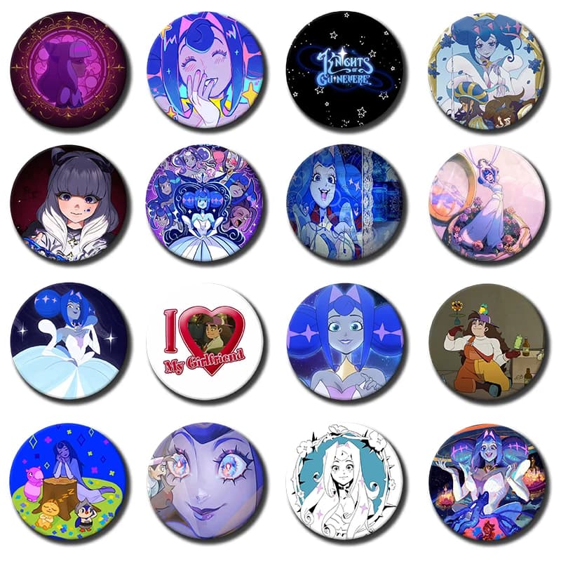 58mm 1PC K-Knights Of Guinevere Badges Button Pins Brooch Creative Funny Quotes Clothes Backpack Jewelry Gift For Kids Friends