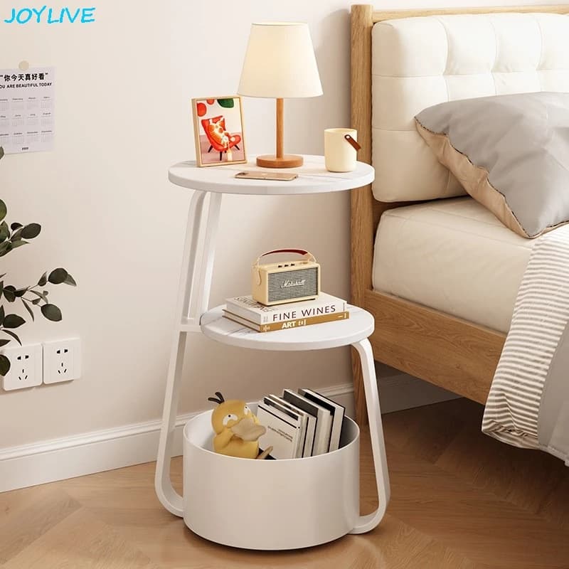 Modern Minimalist Design Used As A Living Room Corner Bedroom Bedside Movable Small Round Table Creative Small Side Sofa Table