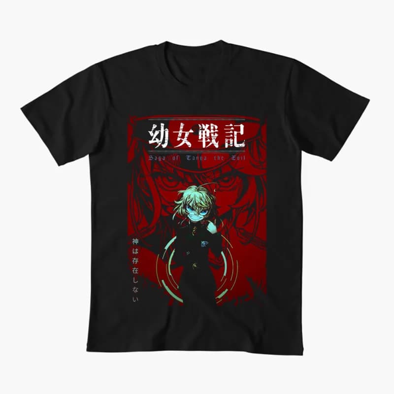 Saga Of Tanya The Evil 0429 Tanya Degurechaff Anime Gift t shirt Youjo Senki Manga tee Short-sleeve Y2K Clothes All size Tops