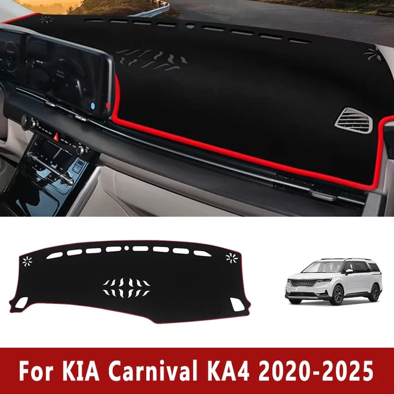 Car Dashboard Sun Shade Cover Instrument Desk Non-slip Mat Accessories For KIA Carnival KA4 2020 2021 2022 2023 2024 2025