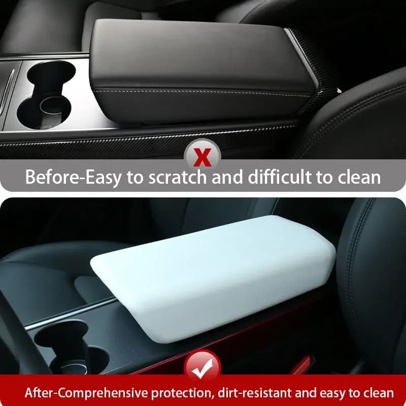 TPE Armrest Box Protective Cover For Tesla Model 3 Model Y Car Central Control hard silicone Interior Accessories
