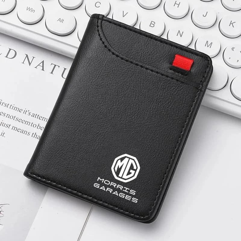 MG PU Leather Card Wallet Portable Credit Card Holder Fit MG ZS EV HS EHS PHEV MG3 MG4 MG5 MG6 MG7 GT ZR RX5 RX8 ONE Cyberster