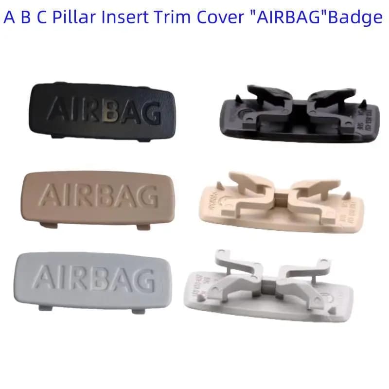 1/2/4 PCS Car A B C Pillar Insert Trim Cover "AIRBAG"Badge For CC Golf Jetta Passat Polo Touran 5G0853437 1K0853437 3C0853437