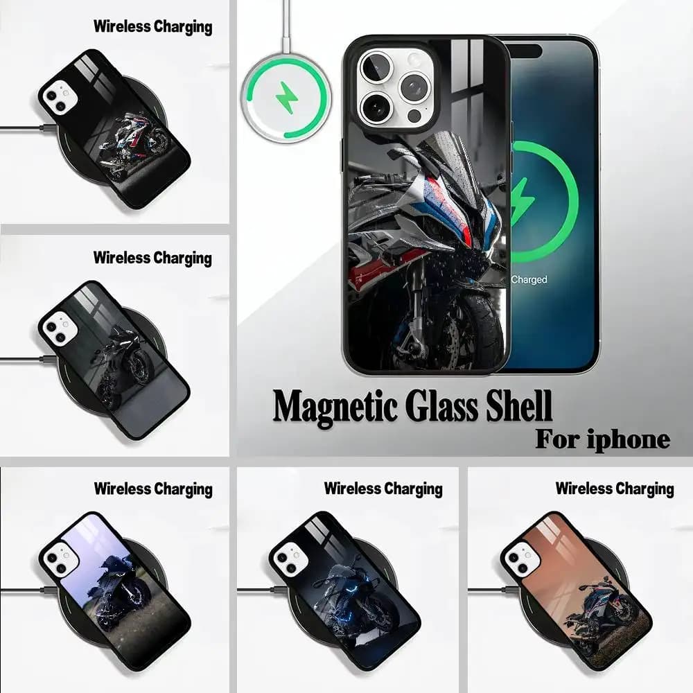 Motorcycle-B-M-R 1250 GS- S 1000 RR-W Phone Case For IPhone17 16 15 14 13 12 11 Pro Max Plus Wireless Charger Cover Funda