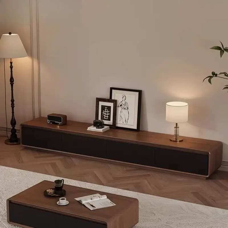 Wooden Decoration Tv Cabinet Sitting Room Black Designer Storage Tv Cabinet Apartments Storage Fernsehschrank Furniture Home